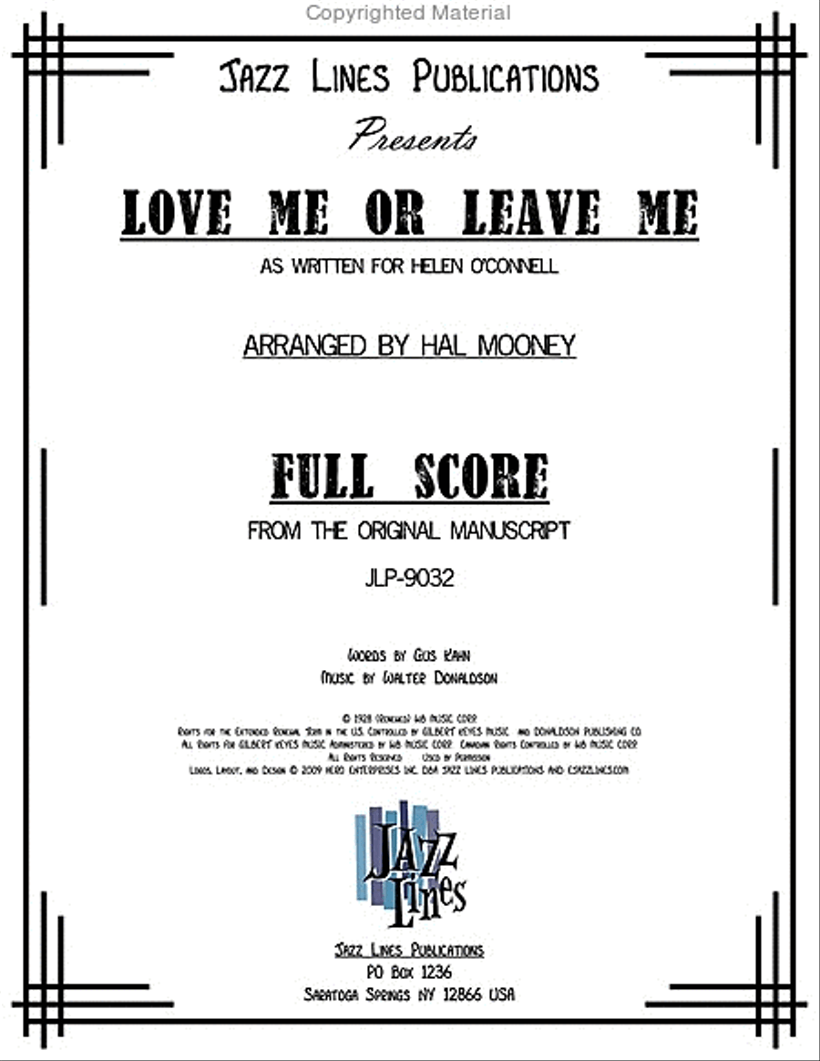 Love Me Or Leave Me Love Me Or Leave Me Big Band scores gallery preview page 2