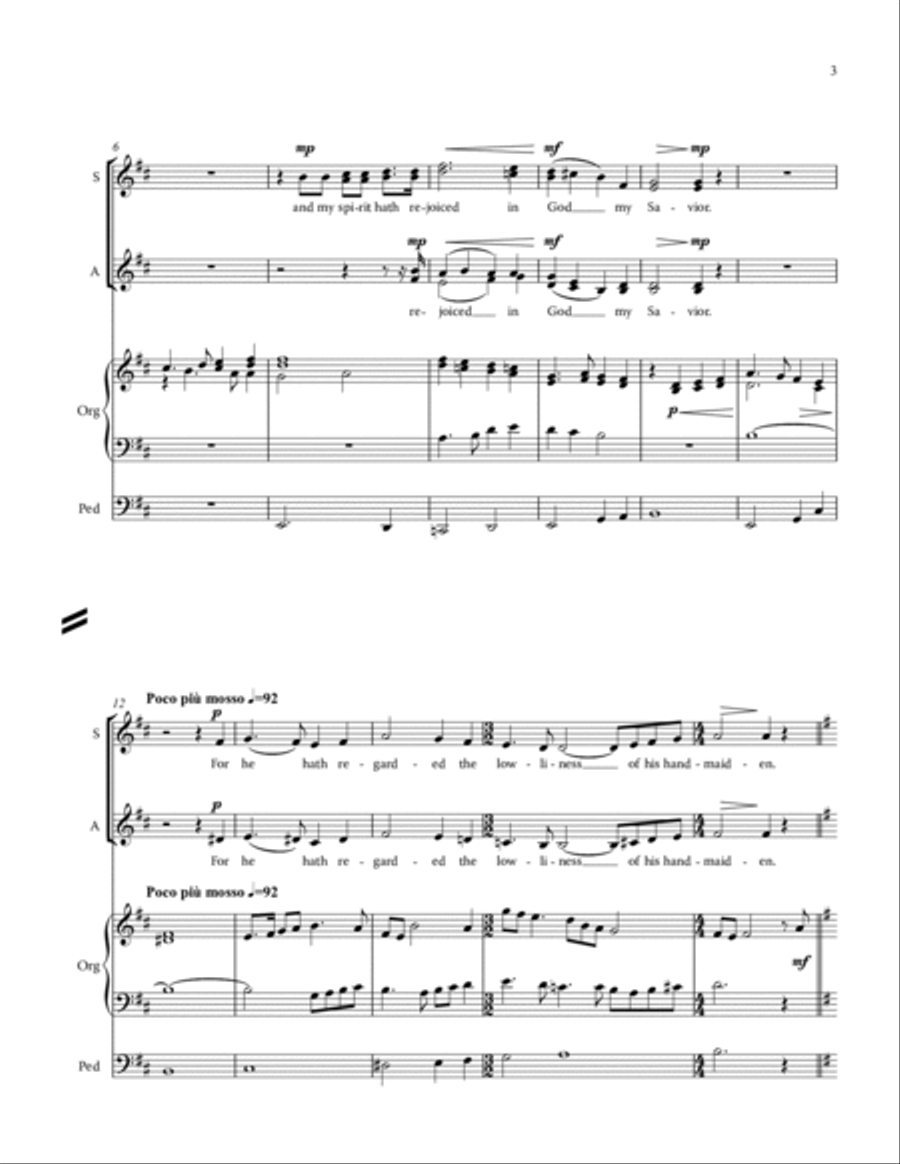 The St. Aidan's Service: Magnificat and Nunc dimittis 4-Part scores gallery preview page 3