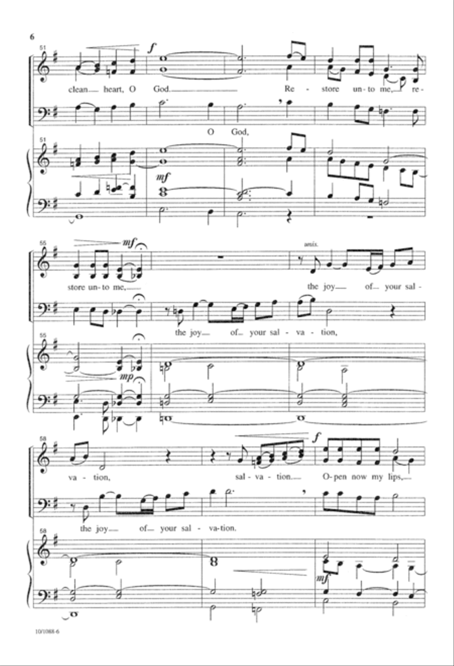 Create in Me a Clean Heart 3-Part scores gallery preview page 6