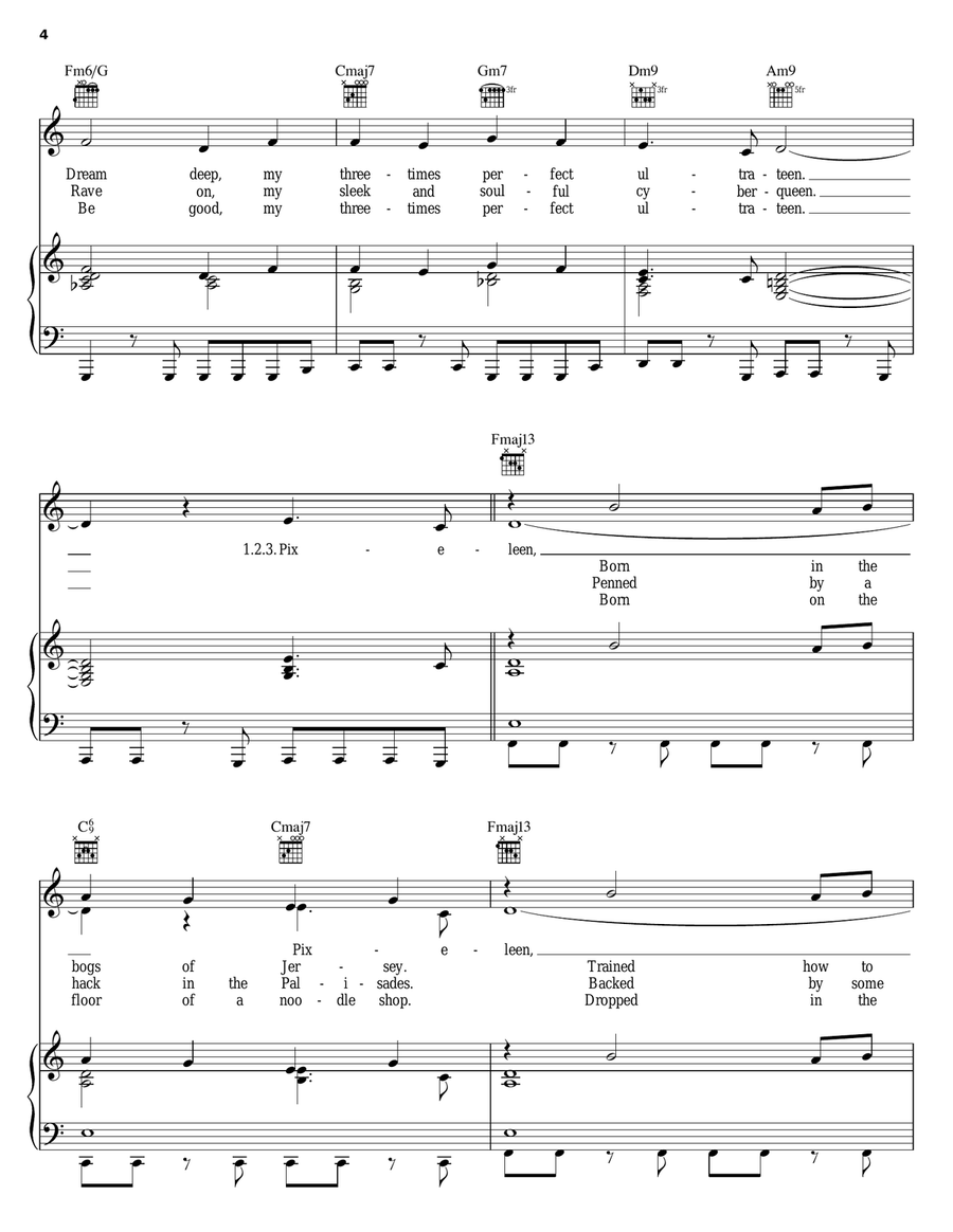 Pixeleen Pixeleen Piano, Vocal, Guitar scores gallery preview page 4