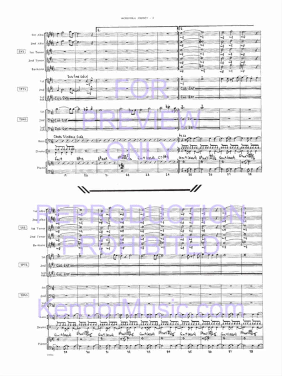 Incredible Journey Incredible Journey Jazz Ensemble scores gallery preview page 3