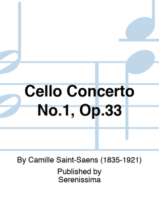 Book cover for Cello Concerto No.1, Op.33
