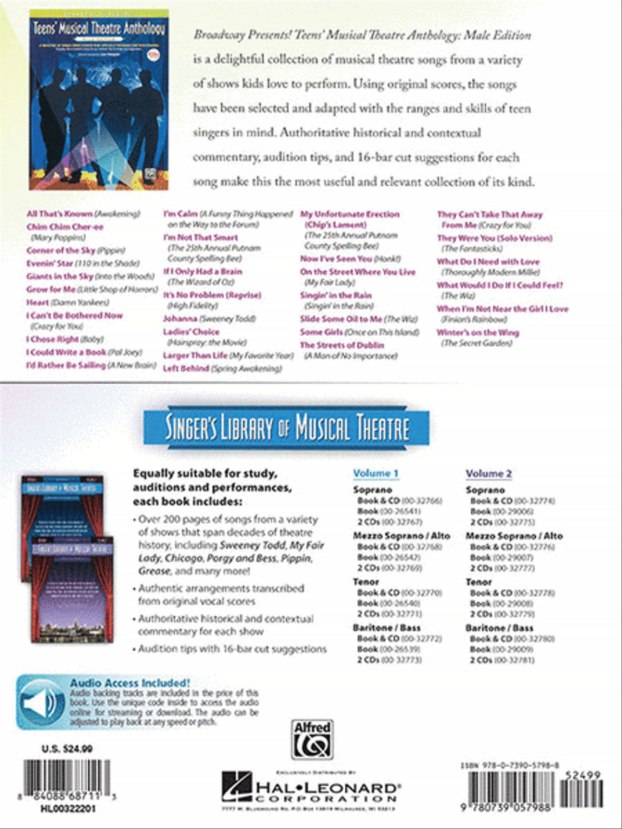 Broadway Presents! Teens' Musical Theatre Anthology: Male Edition Low Voice scores gallery preview page 6