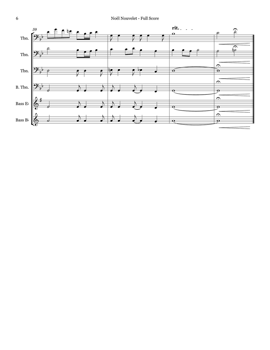 Noel Nouvelet - Trombone Quartet Brass Quartet scores gallery preview page 6