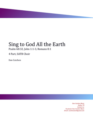 Choral - "Sing to God All the Earth" SATB