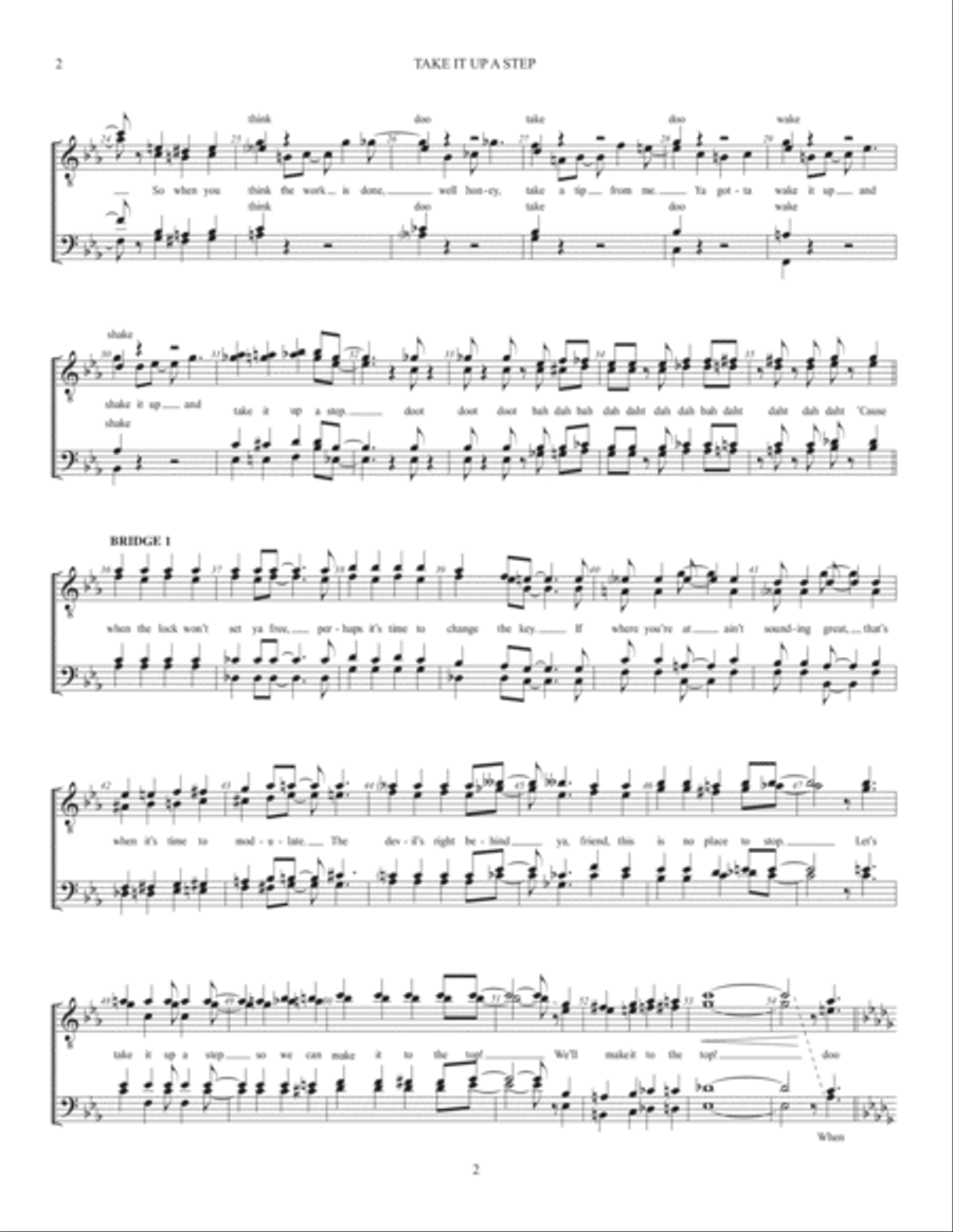 Take It Up A Step A Cappella scores gallery preview page 2