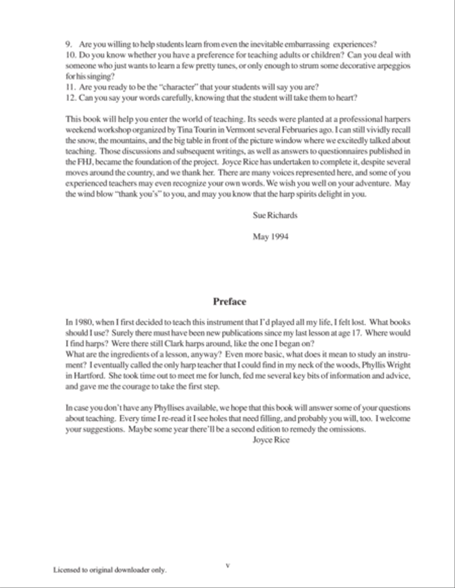 Teaching the Lever Harp Celtic Harp scores gallery preview page 6