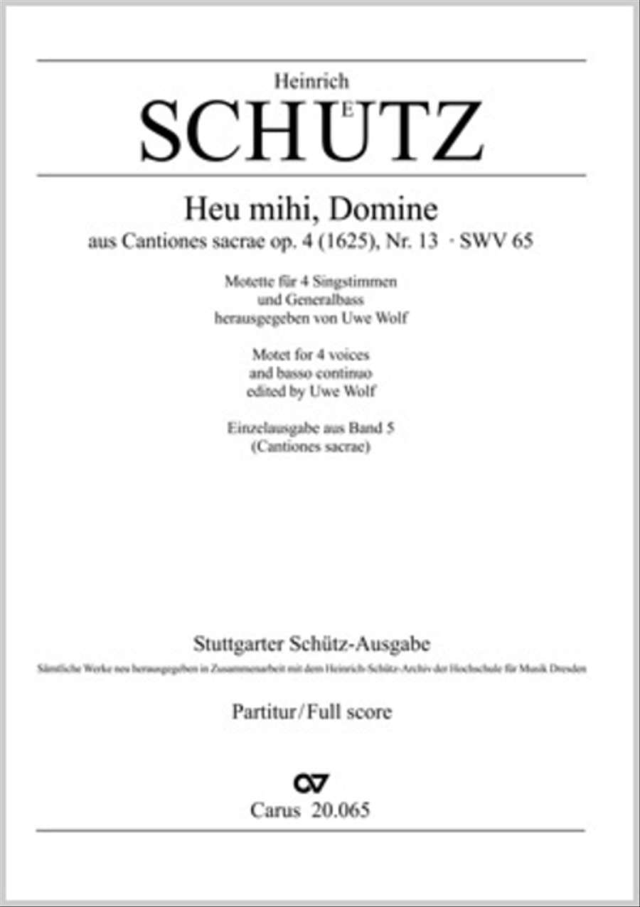 Heu mihi, Domine 4-Part scores gallery preview page 1