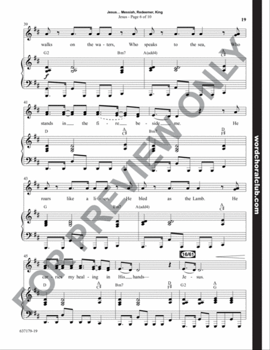 Jesus...Messiah, Redeemer, King - Choral Book Unison Choir scores gallery preview page 20