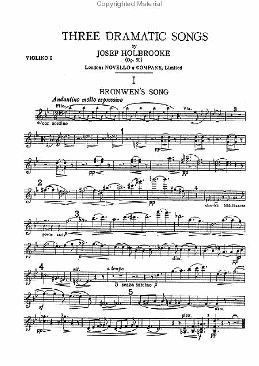Three Dramatic Songs Tenor Voice scores gallery preview page 3