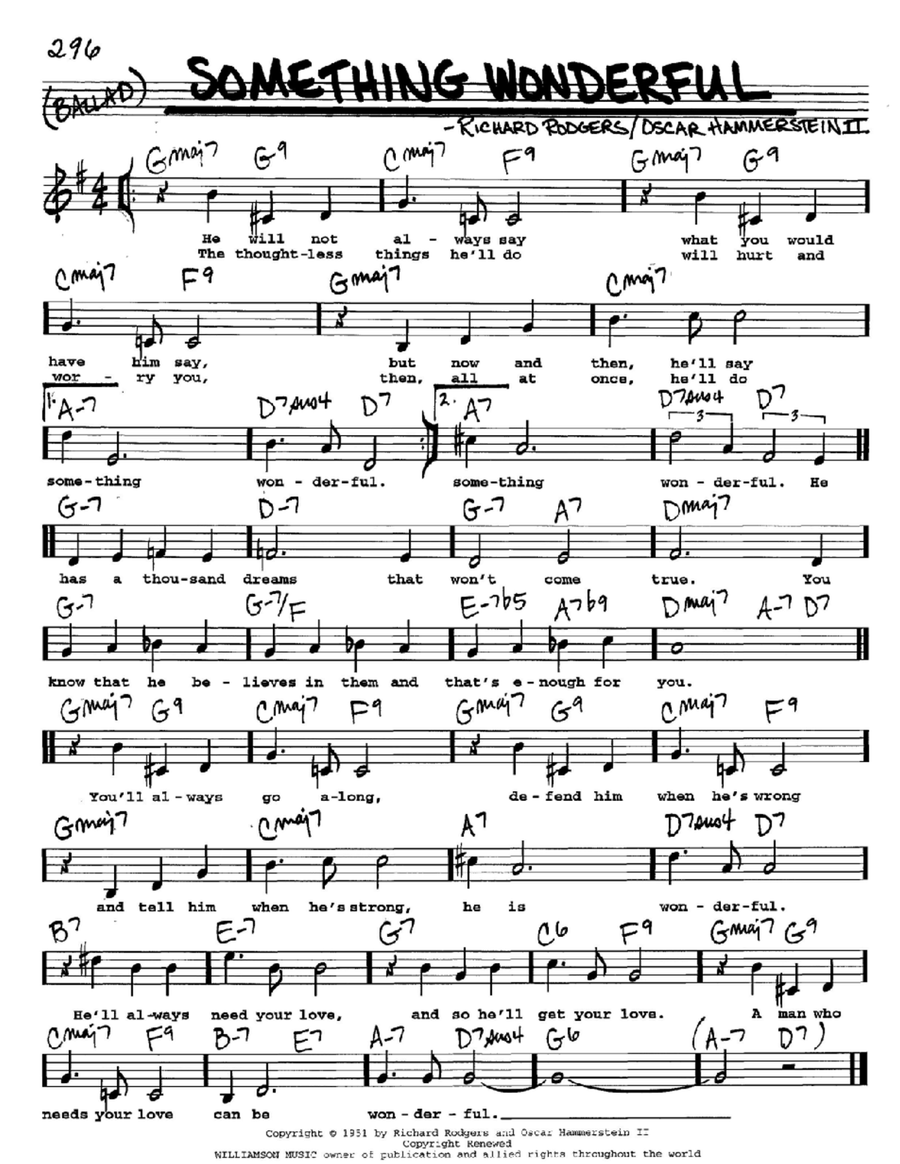 Something Wonderful Something Wonderful Voice scores gallery preview page 1