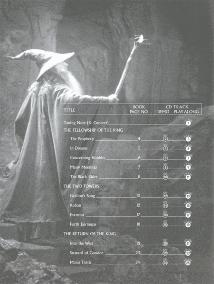 The Lord of the Rings - Instrumental Solos (Clarinet) Clarinet Solo scores gallery preview page 4