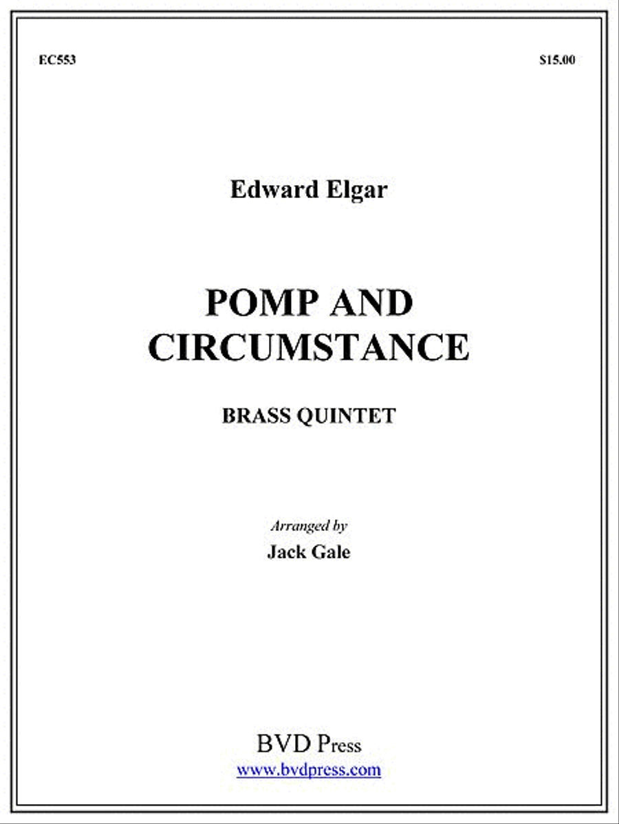 Pomp and Circumstance Brass Quintet scores gallery preview page 1
