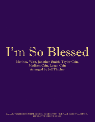 Book cover for I'm So Blessed