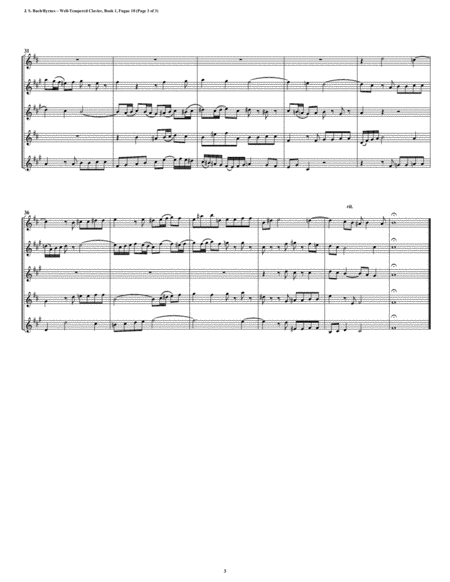 Fugue 18 from Well-Tempered Clavier, Book 1 (Saxophone Quintet) image number null