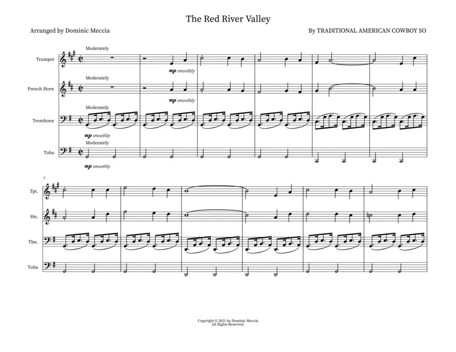 The Red River Valley Small Ensemble scores gallery preview page 1
