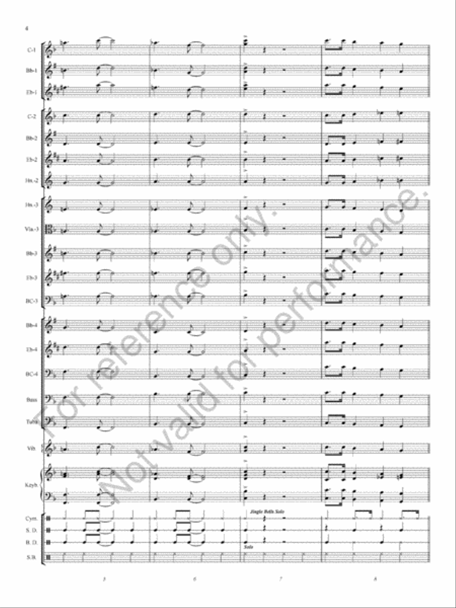Jingle Jazz Concert Band scores gallery preview page 5