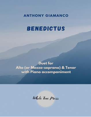 Book cover for Benedictus (Alto [or mezzo-soprano] and Tenor duet with piano accompaniment)