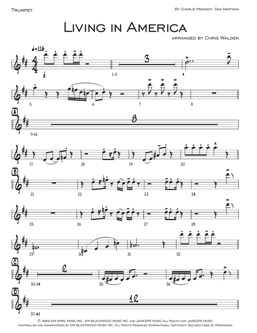 Living In America Living In America Small Ensemble scores gallery preview page 1