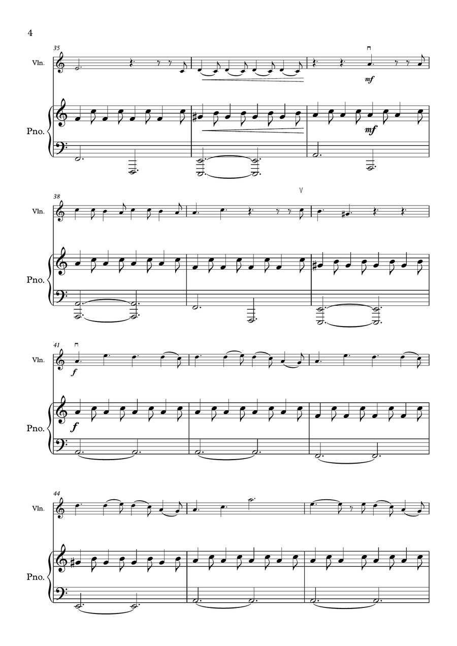 Believer Violin Solo scores gallery preview page 4