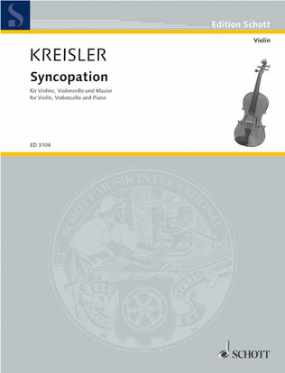 Book cover for Kreisler F Syncopation (fk)