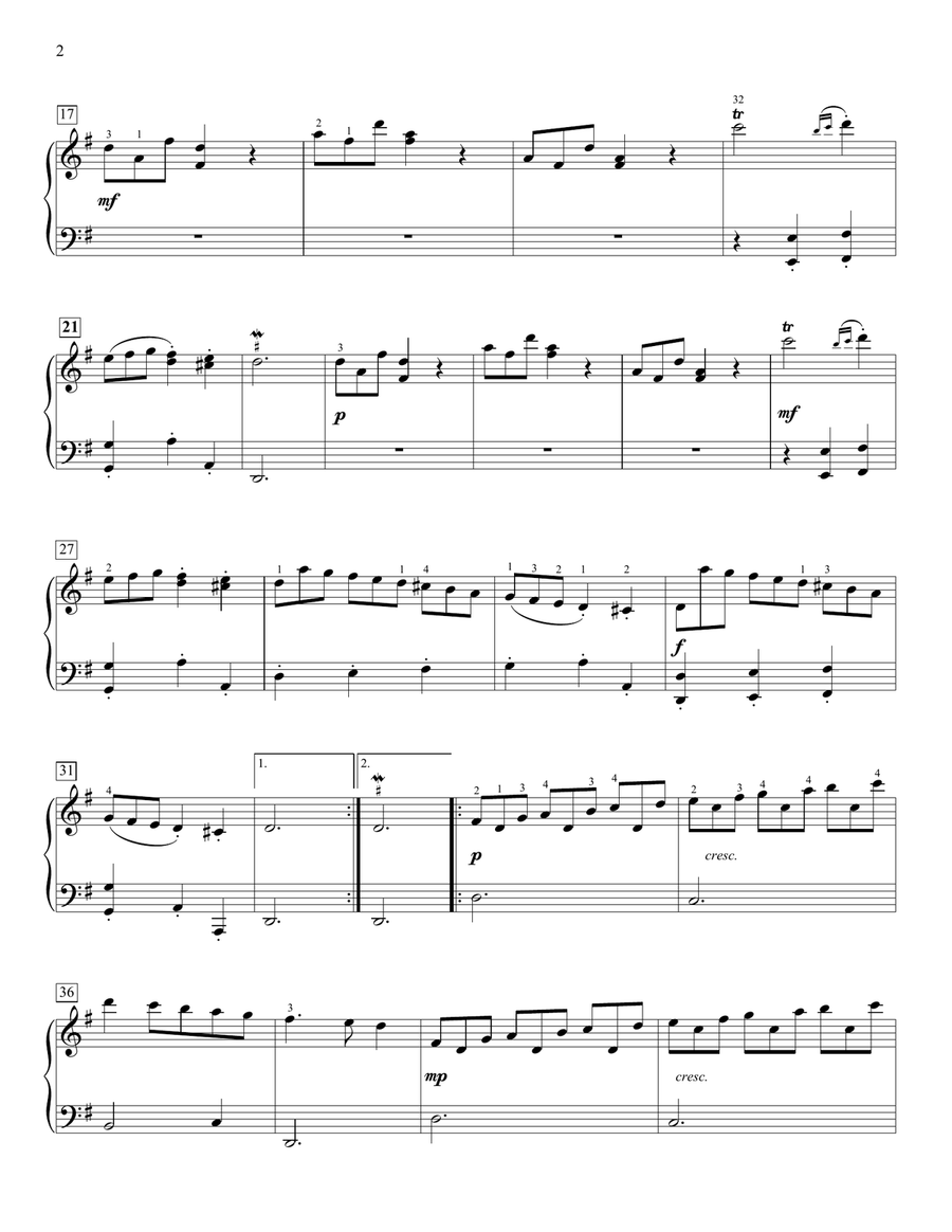 Sonata In G Major, K. 391, L. 79, P. 364 Piano Method scores gallery preview page 2