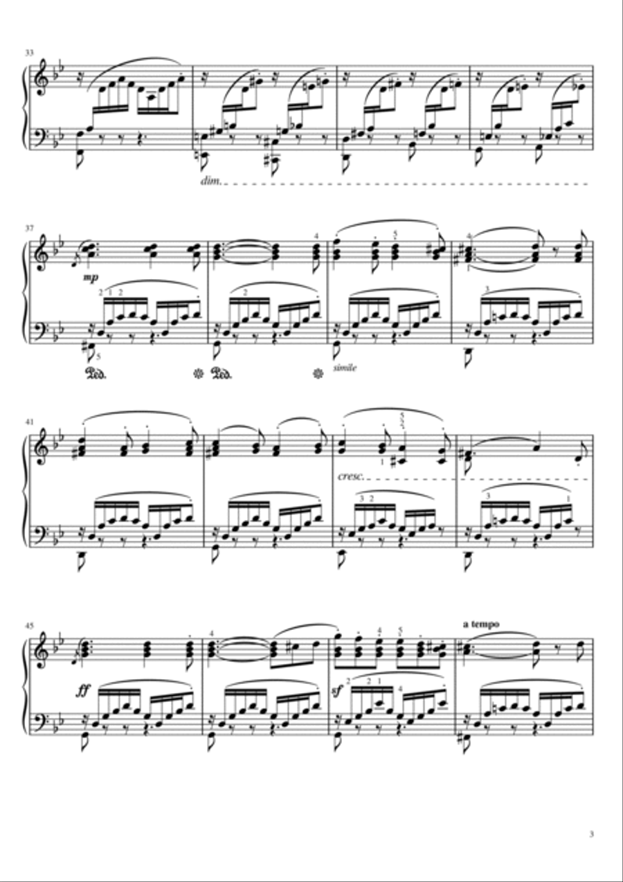 Mendelssohn - Lieder ohne Worte (Songs Without Words), Op.53 No.3 - Original With Fingering Piano Solo scores gallery preview page 3