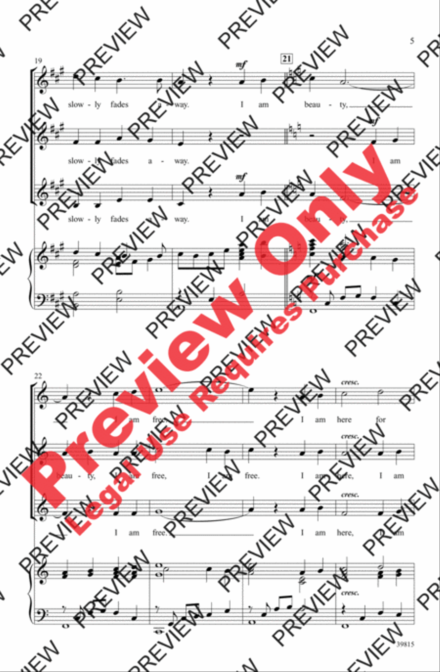 Beauty Beauty Women's Choir scores gallery preview page 5