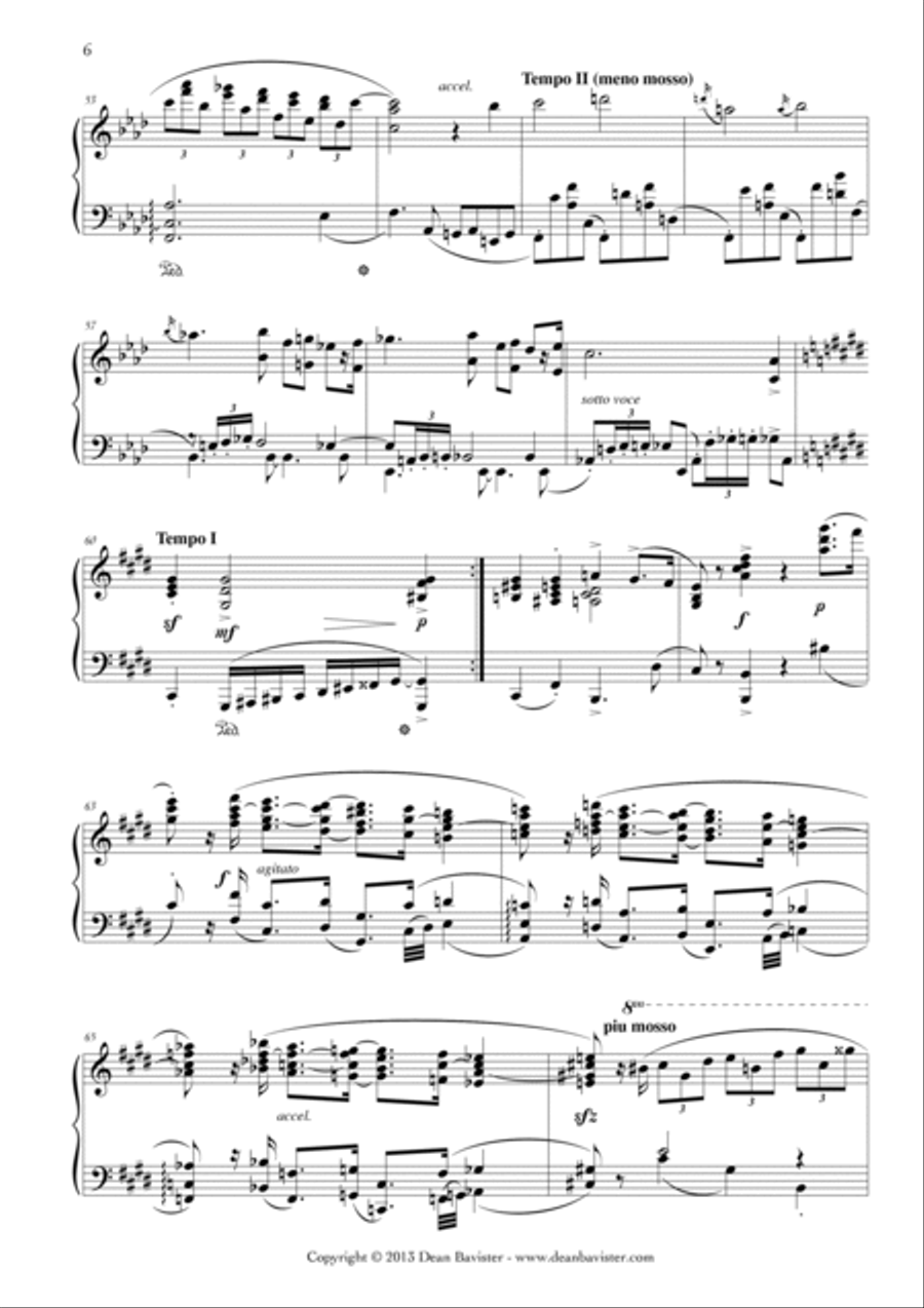 Piano Sonata 3 in C Sharp Minor (Opus 15) Piano Solo scores gallery preview page 6