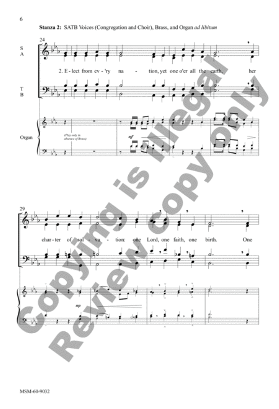 The Church's One Foundation 4-Part scores gallery preview page 5