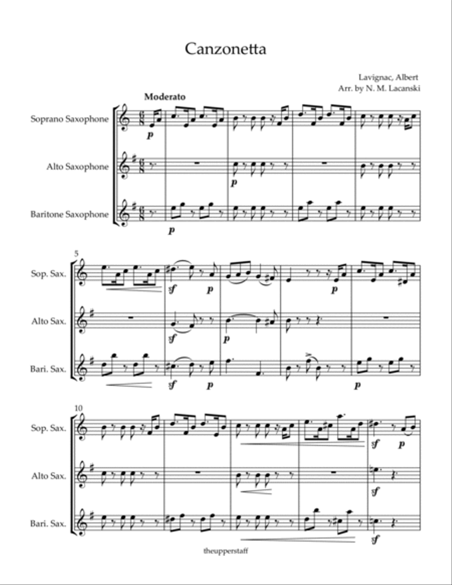 Canzonetta Woodwind Trio scores gallery preview page 2