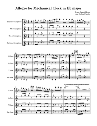 Allegro for Mechanical Clock (HOB. XIX, 32, "Flötenuhr Musik")