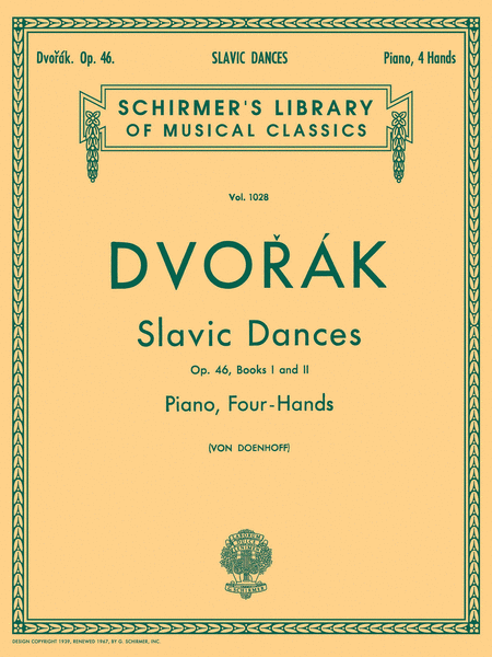 Antonin Dvorak: Slavonic Dances, Op. 46 - Books I and II (Piano Duet)
