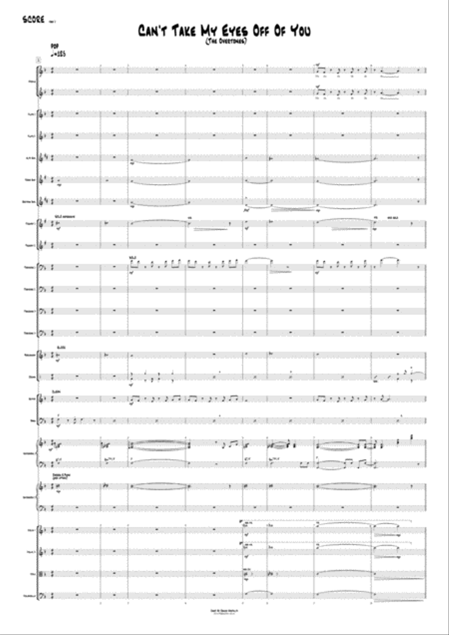 Can't Take My Eyes Off Of You Jazz Ensemble scores gallery preview page 1