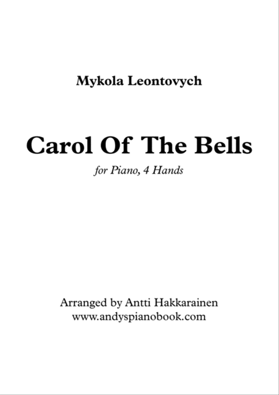 Carol Of The Bells - Piano, 4 Hands 1 Piano, 4-Hands scores gallery preview page 1