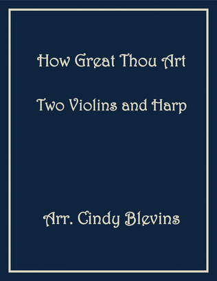 Book cover for How Great Thou Art, Two Violins and Harp