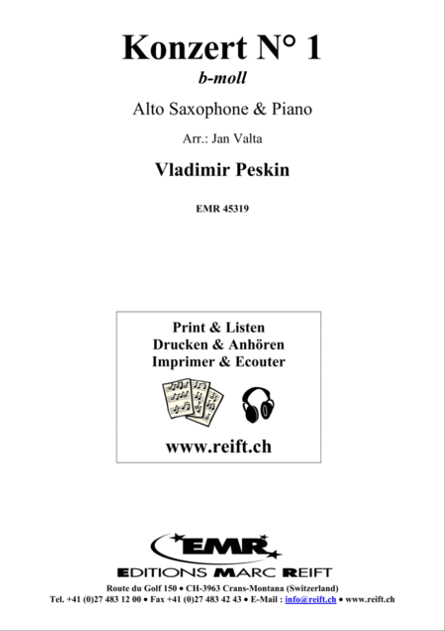 Konzert No. 1 b-moll Alto Saxophone scores gallery preview page 1