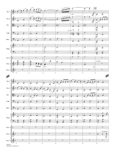 Christmas Celebration ("I Saw Three Ships") (arr. John Leavitt) - Conductor Score (Full Score)