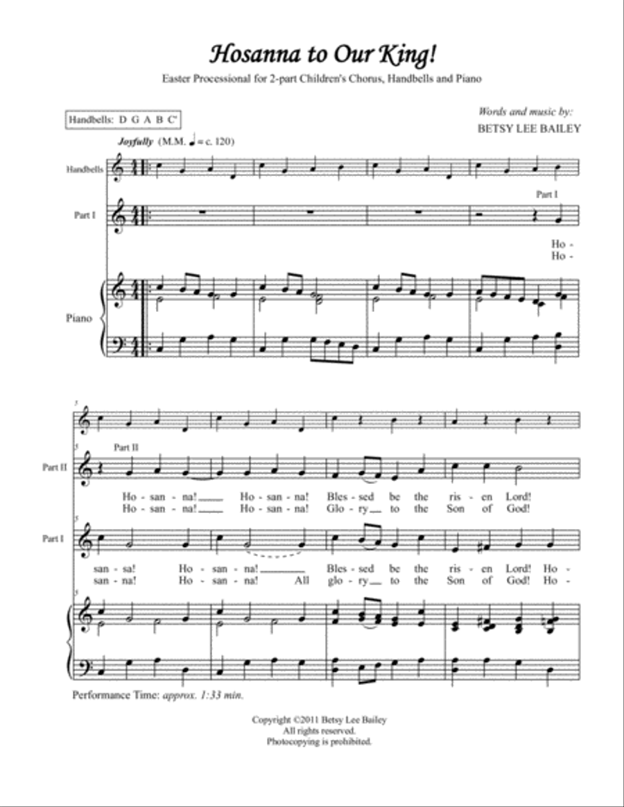 Hosanna to Our King Hosanna to Our King SA scores gallery preview page 2