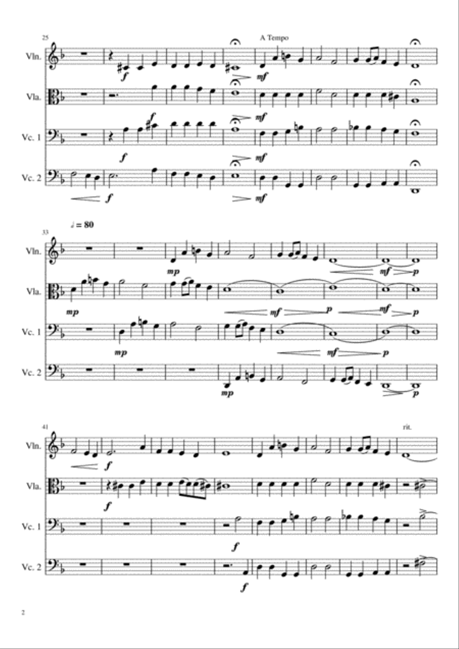 Sing We Now of Christmas String Quartet scores gallery preview page 2