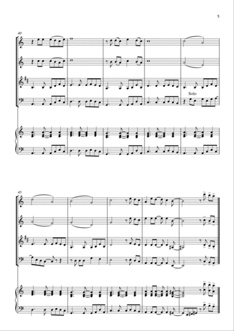 Flowers Woodwind Quartet scores gallery preview page 5