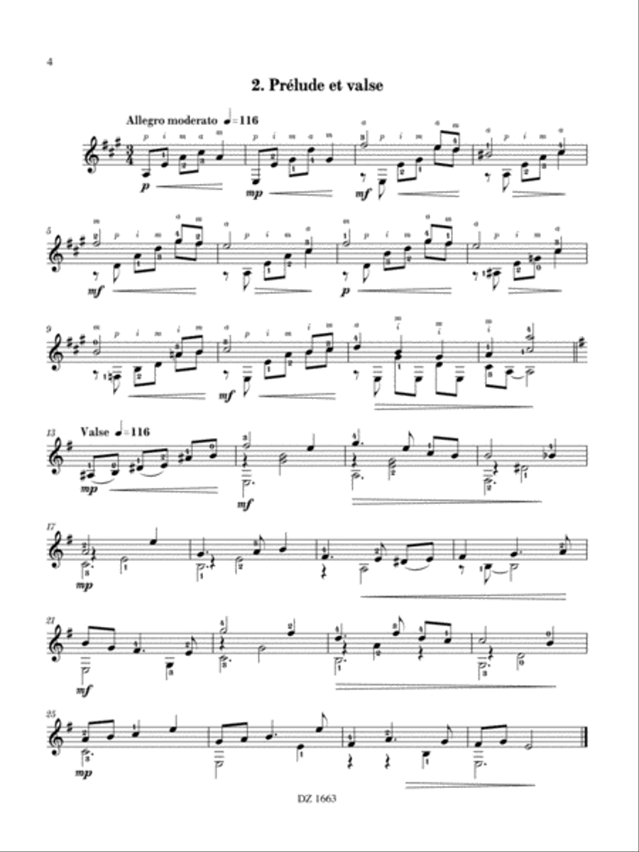 12 Préludes et danses Classical Guitar scores gallery preview page 4