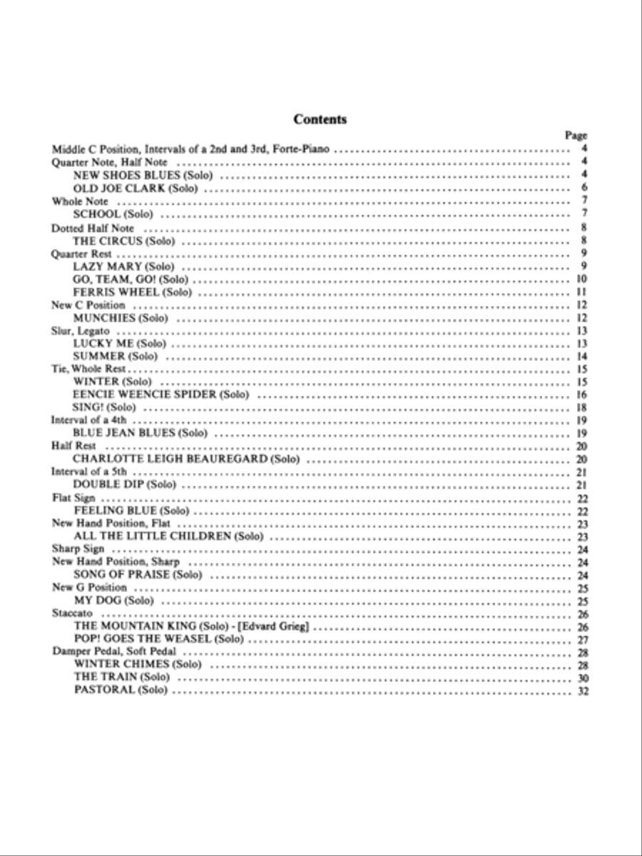 David Carr Glover Method for Piano Performance Piano Method scores gallery preview page 2