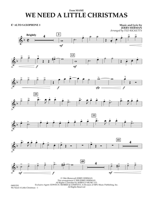We Need a Little Christmas (from "Mame") - Eb Alto Saxophone 1