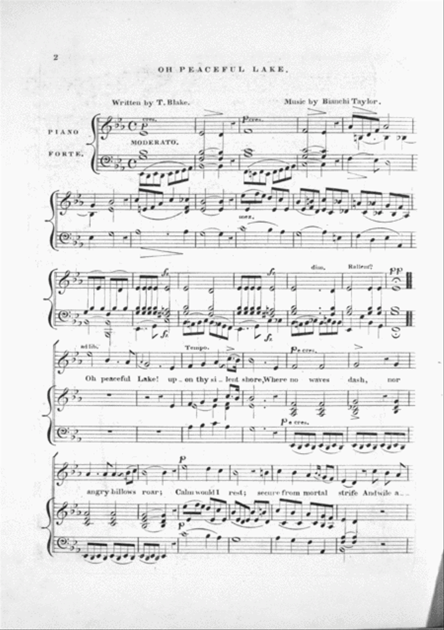 Oh Peaceful Lake Voice scores gallery preview page 2