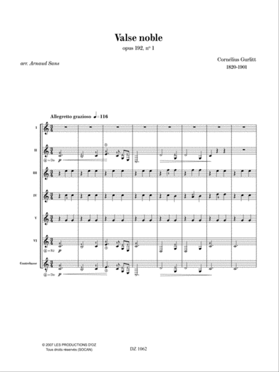 Valse noble Guitar Ensemble scores gallery preview page 3
