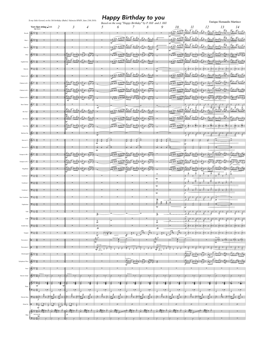 Happy Birthday to You Happy Birthday to You Concert Band scores gallery preview page 1