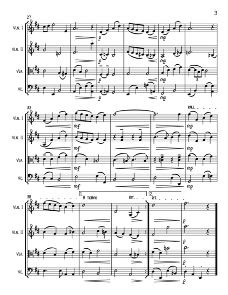 Have Yourself A Merry Little Christmas from MEET ME IN ST. LOUIS String Quartet scores gallery preview page 3