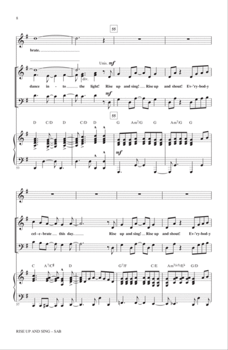 Rise Up And Sing 3-Part scores gallery preview page 6
