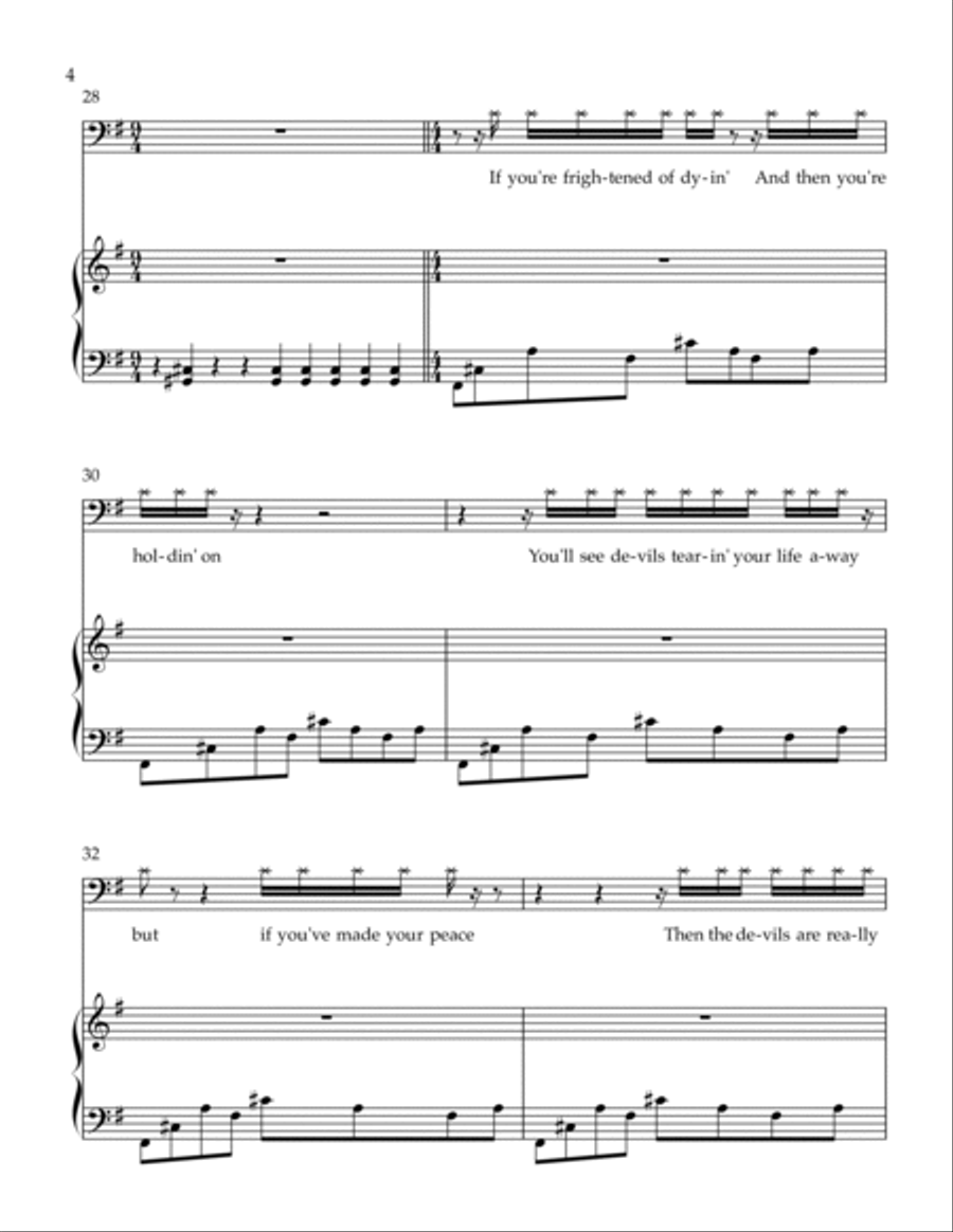 Rabbit In Your Headlights (instrumental) Piano, Vocal, Guitar scores gallery preview page 4